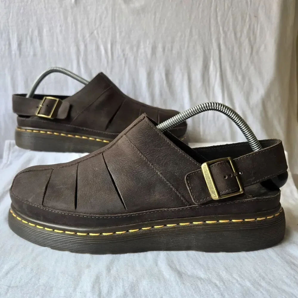 Dr Doc Martens Jaycee Leather Fisherman Sandals Brown Size Men's 10/Women's 11